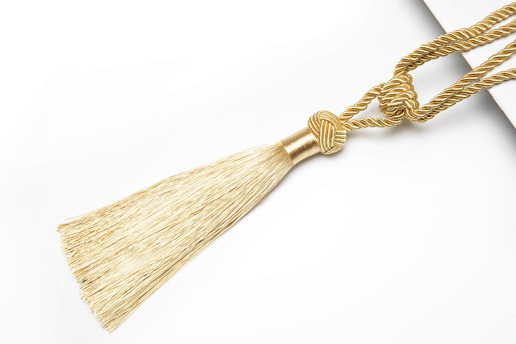 Curtain Tiebacks Hand-Woven Tassels Holdbacks - 2 Pack
