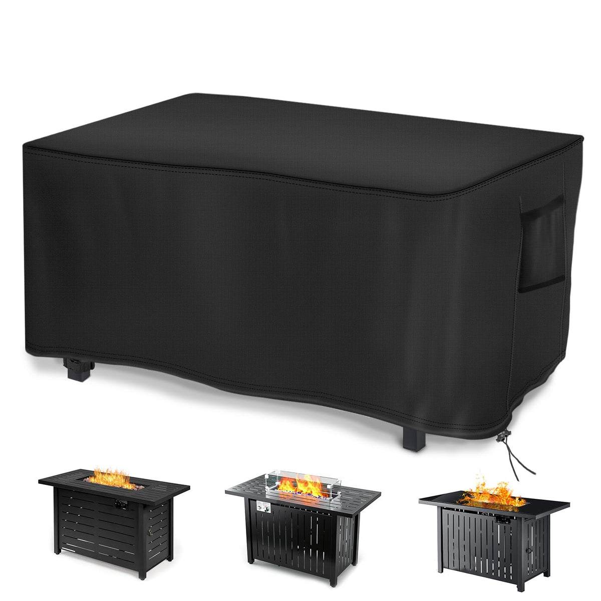 Rectangular Fire Pit Cover Propane Fire Table Cover 42x24x24 inch