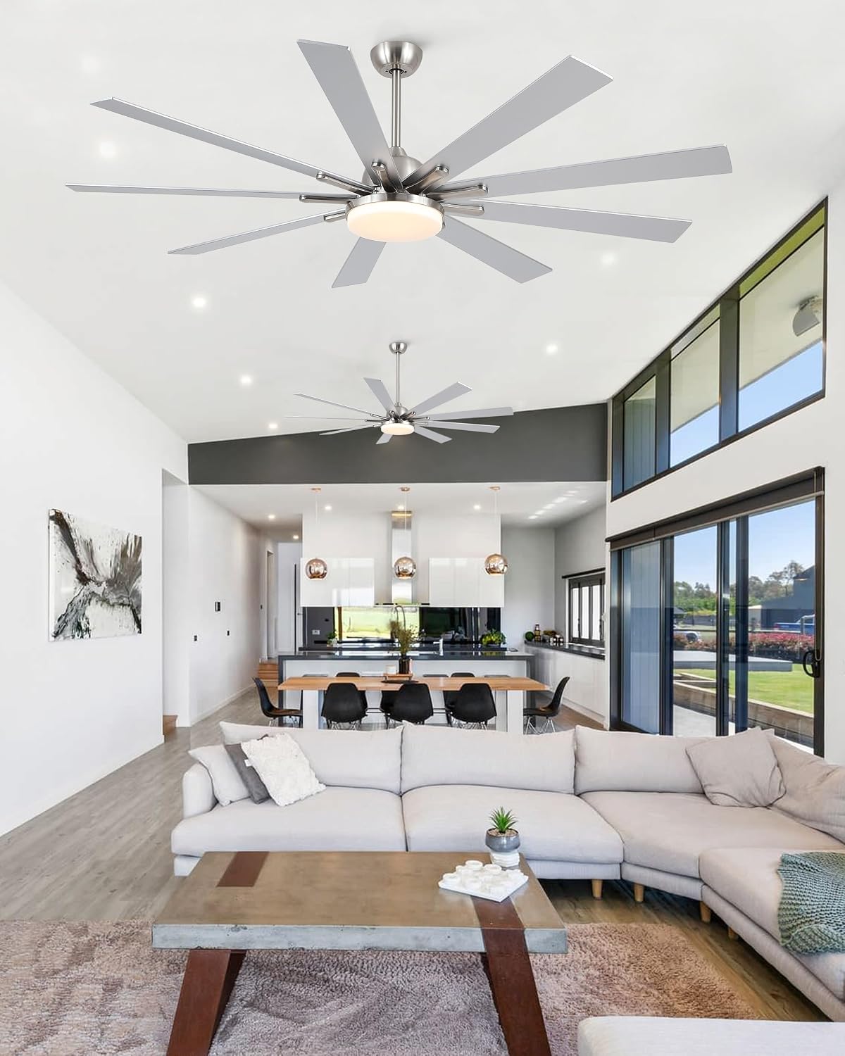 72" Ceiling Fan with Light & Remote