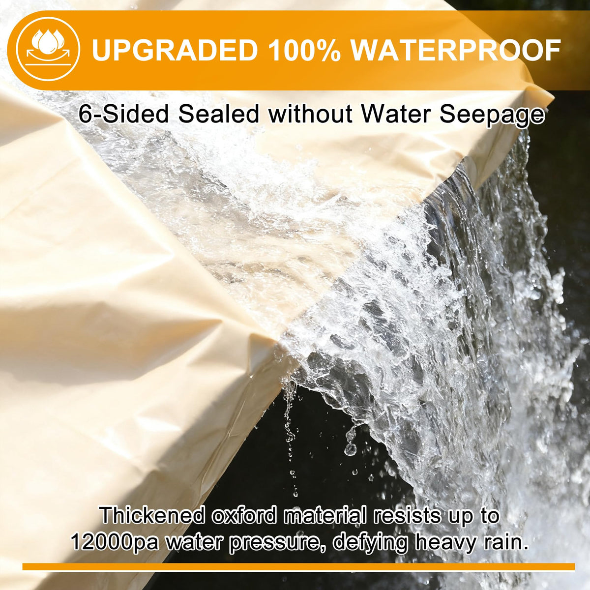 Patio Furniture Covers Waterproof Outdoor Chaise Lounge Cover Heavy Duty Lounge Chair Cover with Zipper Weatherproof