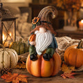Fall Thanksgiving Gnomes Figurine Decorations, 6.7", Elegant