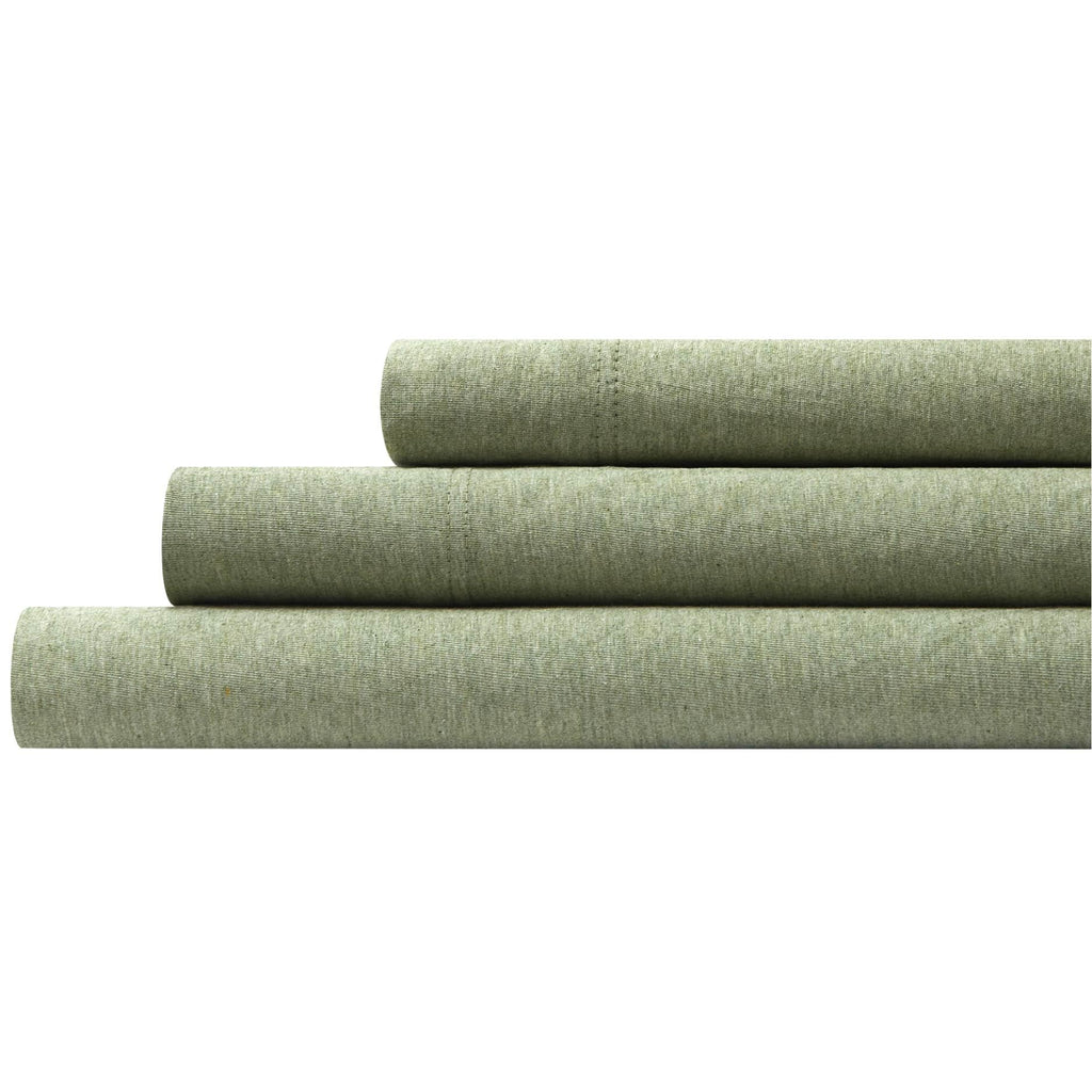 Super Soft Jersey Knit Sheet Set, 3 Piece Bed Sheets, Cotton Rich Jersey Sheets, Fits Mattresses up to 17" Deep, Twin
