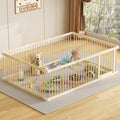 Wooden Baby Playpen, 56x83x24In Gate for Toddler and Babies