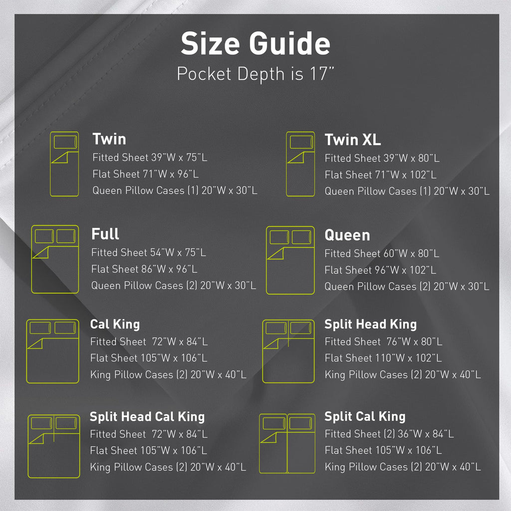 Hyper-Cotton Bed Sheet Set - Breathable, Cooling, Quick-Drying, Soft Bedding - Fitted Sheet Flat Sheet Pillowcases