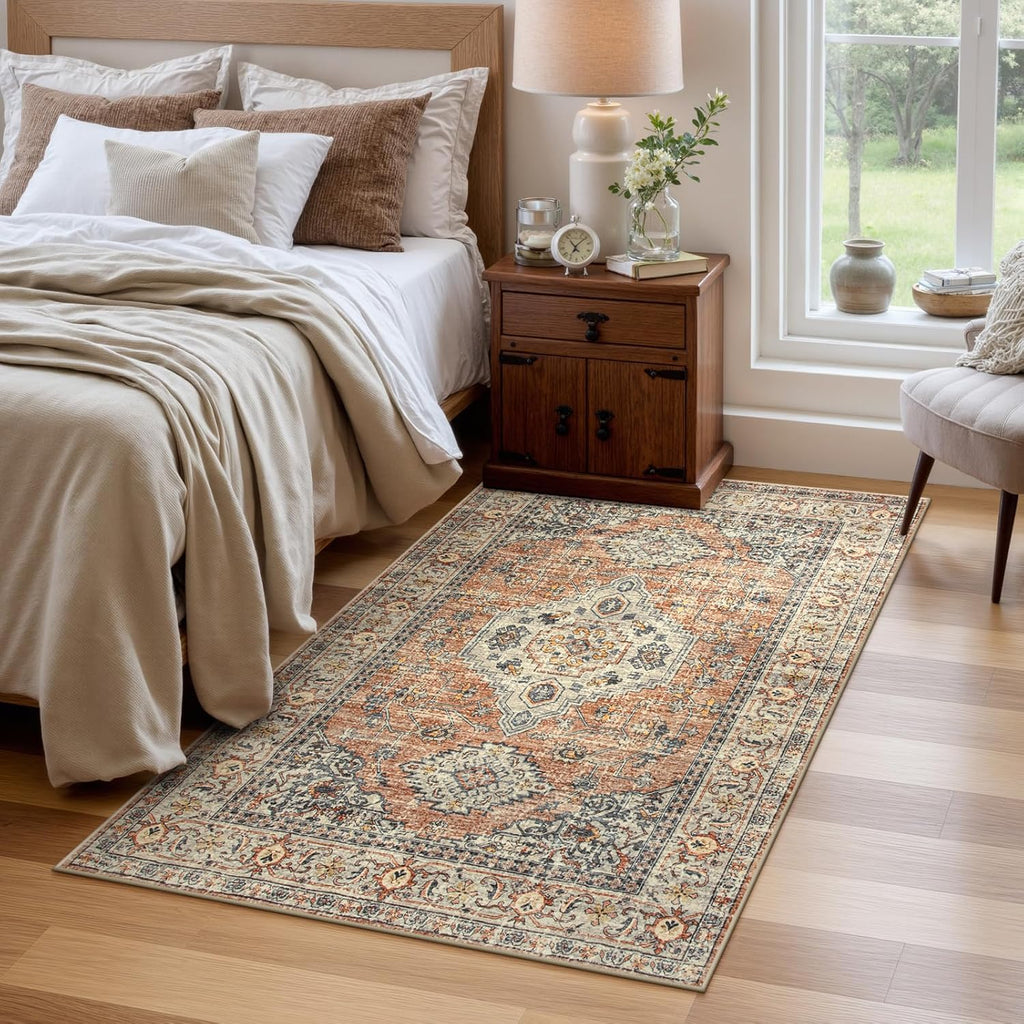 Oriental Washable Rug, Rugs Living Room Entryway