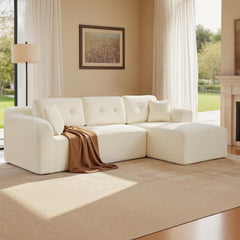 Boneless Couch, Modern Cloud Couch with Deep Seat, Corduroy Sofa for Living Room, Bedroom