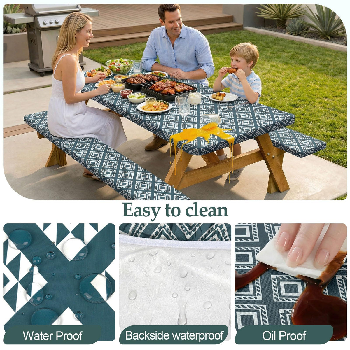 Picnic Table Cover Bench Covers Camping Essentials Tablecloth