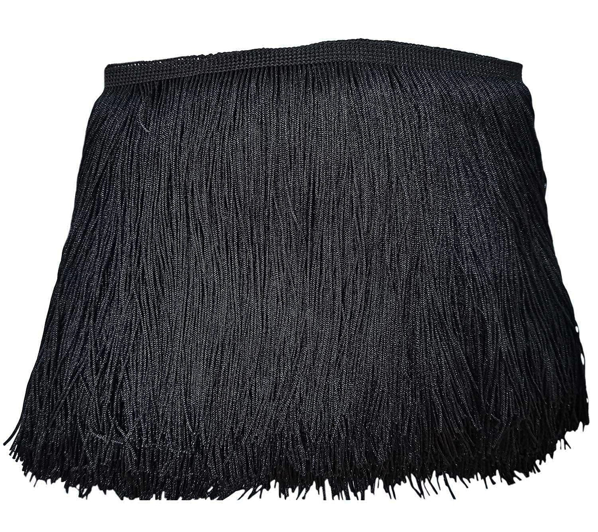 6" Chainette Fringe Trim Tassel Sewing Trim for DIY Craft Latin Dress Lamp Shade Decoration Black - 10 Yards