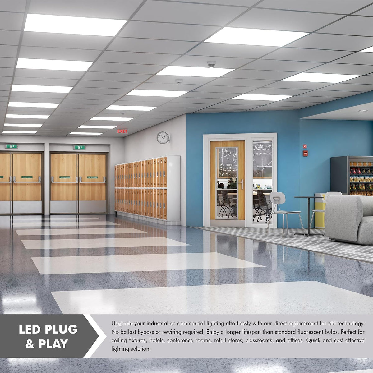 21 in. T8 G13 LED, F20T12/CW/21, Type A Plug & Play, 4100K, Clear