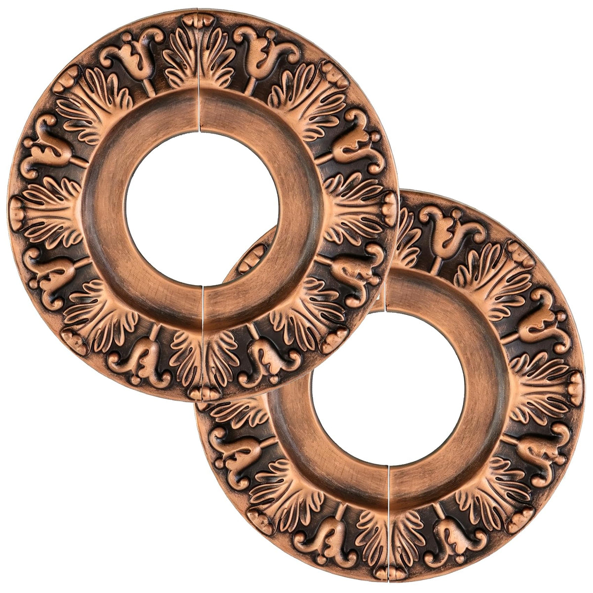 2 Pairs Split Ceiling Medallion,10" OD x 4" ID,Bronze