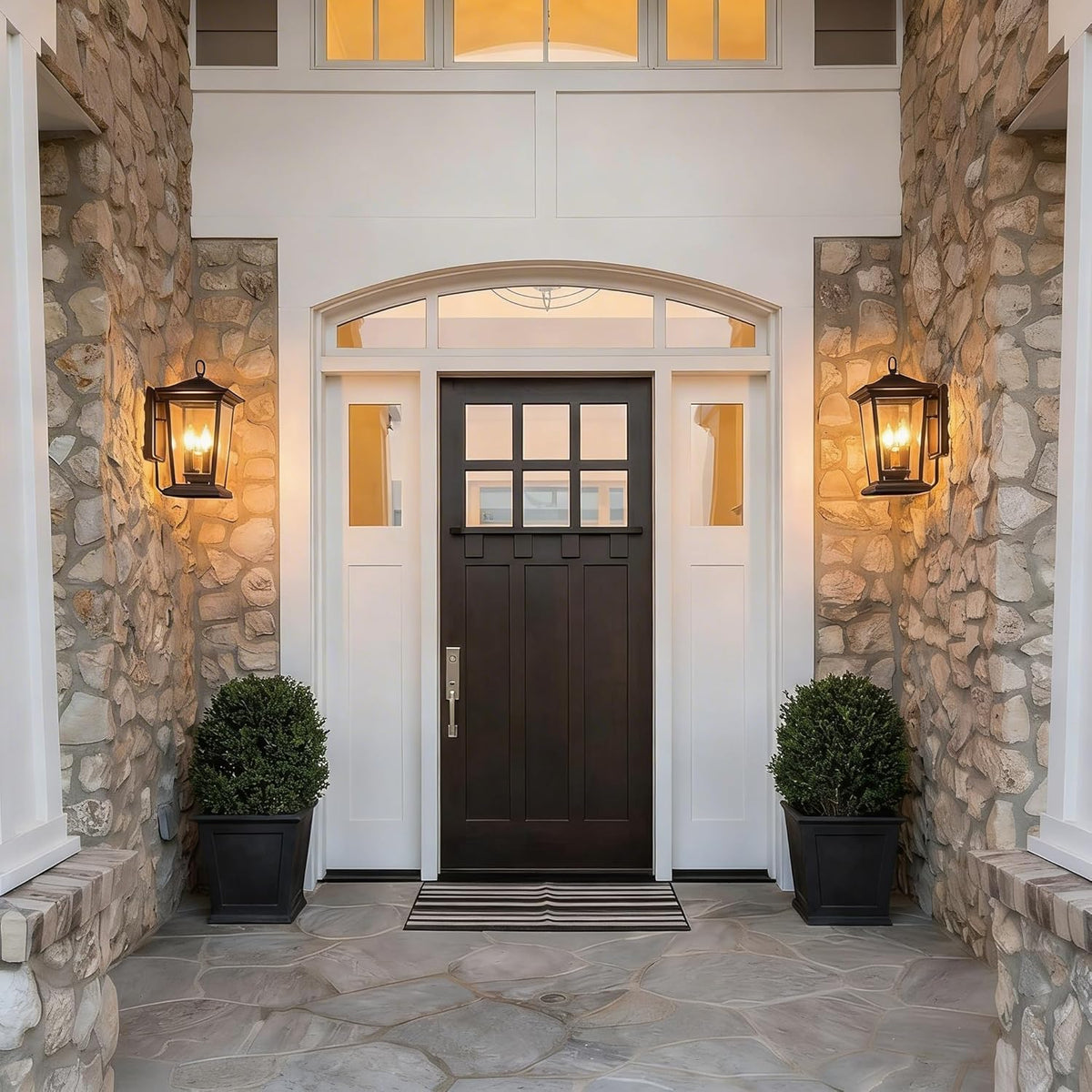 Outdoor Wall Lantern, Large Exterior Waterproof Wall Sconce Light Fixture