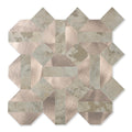 10-Sheets Peel and Stick Backsplash Tiles, PVC Stone Mixed Metal Look,Heat Resistant Stick on Tiles