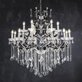 Eighteen-Light 40-Inch Crystal Chandelier for Large Foyers