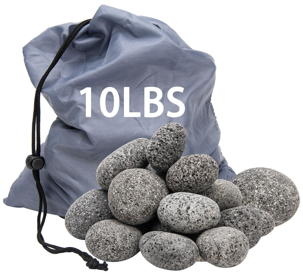 Black Lava Rocks for Fire Pit, 2"-3" Natural Lava Stones