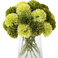 20Pcs Green Chrysanthemum Artificial Flowers Silk Fake Mums