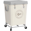 Commercial Laundry Hamper with Heavy Duty Steel Frame, 160 L Industrial Clothes Basket Cart with Wheels for Big
