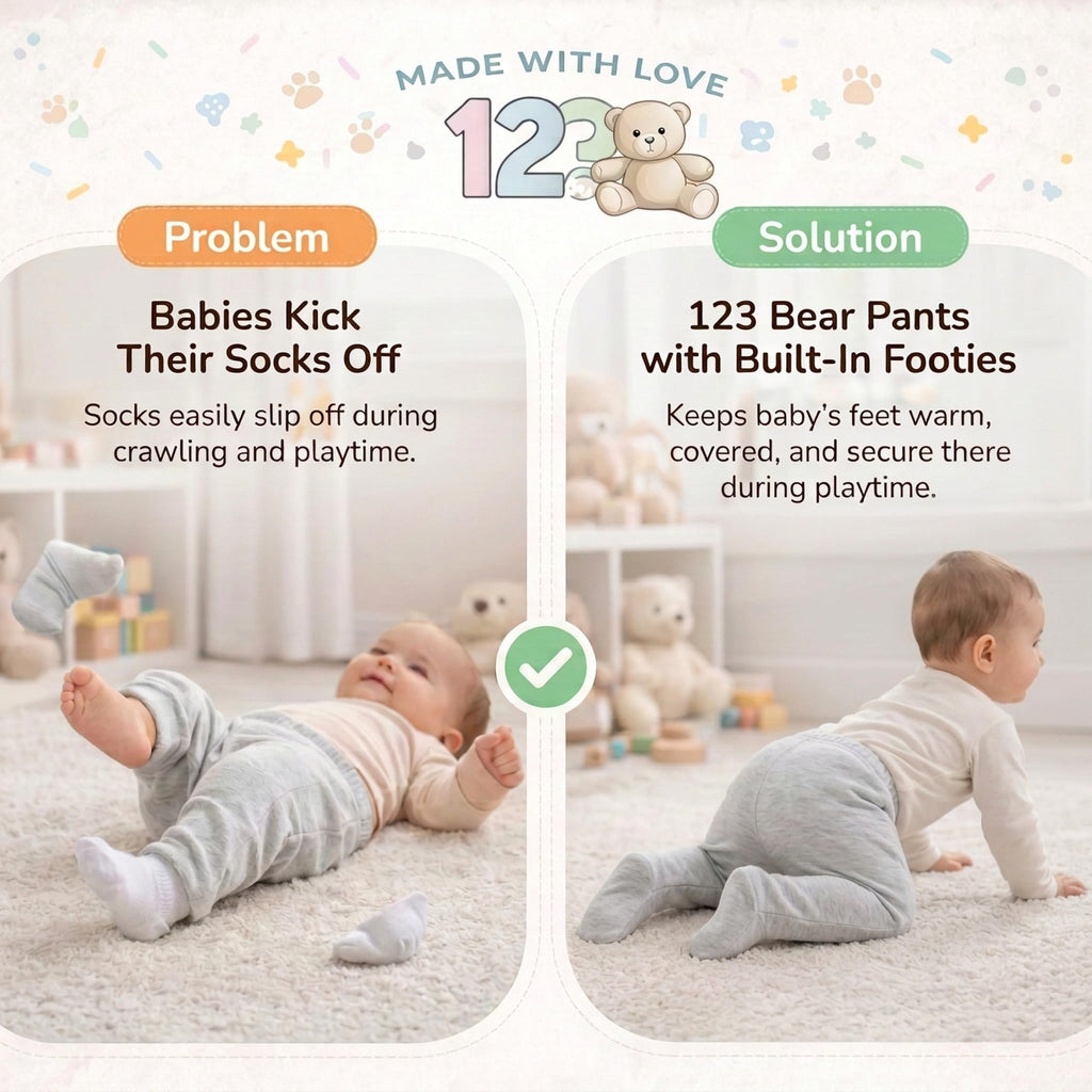 Baby Footed Pants with Footies, Boy Girl, Lilac