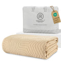 Luxury Cotton Blankets for Queen Size Bed | All-Season 100% Cotton Queen Size Blanket | Aster Jacquard Cozy