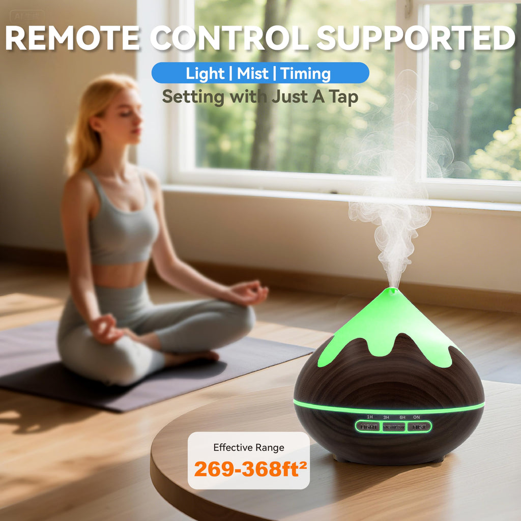 Essential Oil Diffuser, Aromatherapy Diffuser with Remote Control, Multifunctional Air Diffusers Room