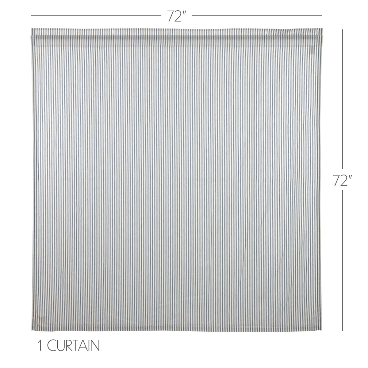 Sawyer Mill Blue Decorative Farmhouse Ticking Stripe Buttonholes 72x72