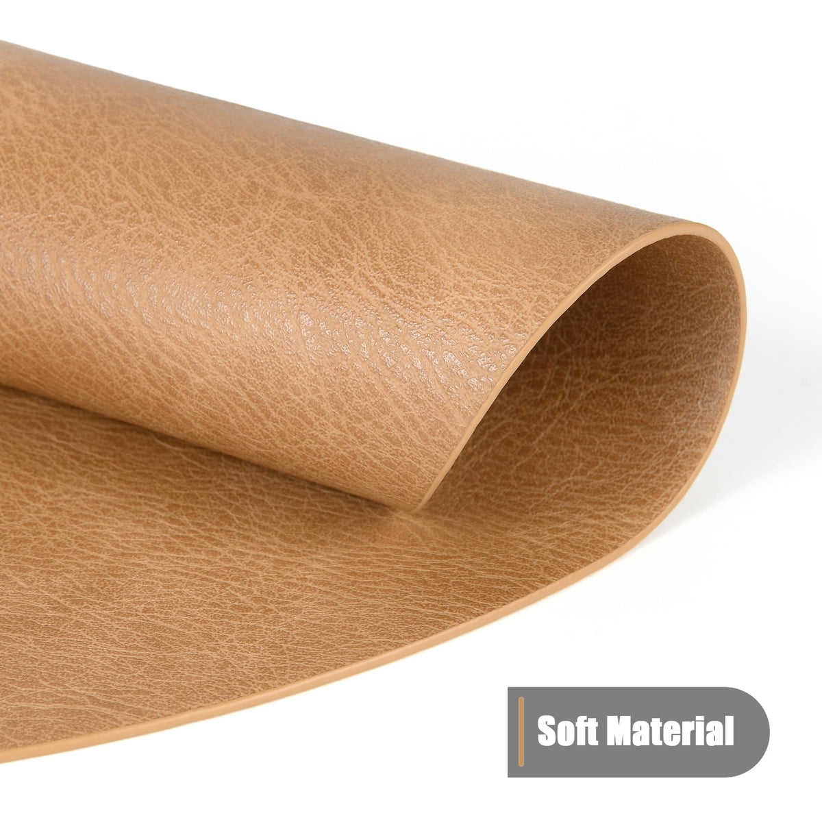 UnivoColors Placemats Round Faux Leather Placemats Set of 4-Waterproof-Wipe Clean-Heat Resistant-Anti Slip Dining