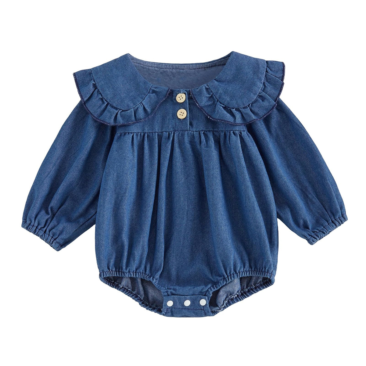 Newborn Baby Girl Romper Peter Pan Collar Bodysuit Infant Bodysuit Fall