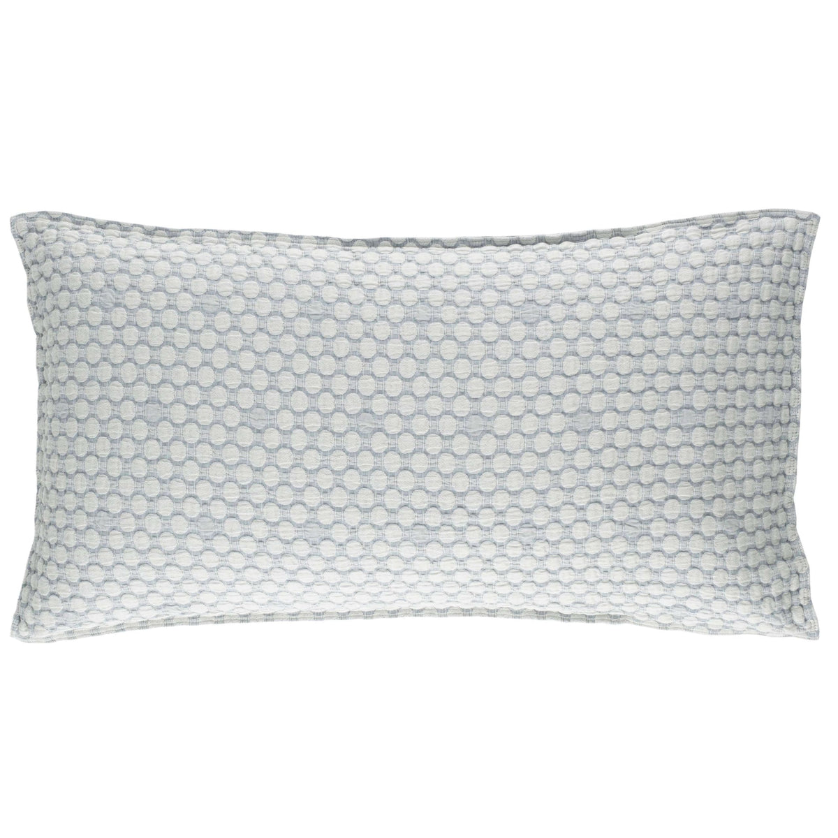 Lodi Blue Solid Cotton Matelasse Sham, Standard