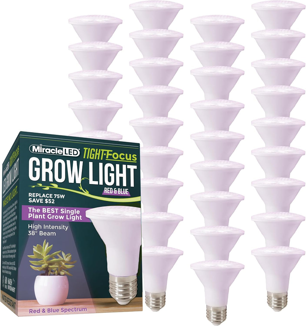 Tight Focus LED Red & Blue Spectrum Daylight Single Plant Growing Bulb 6W Replacing 75W Incandescent Grow Light