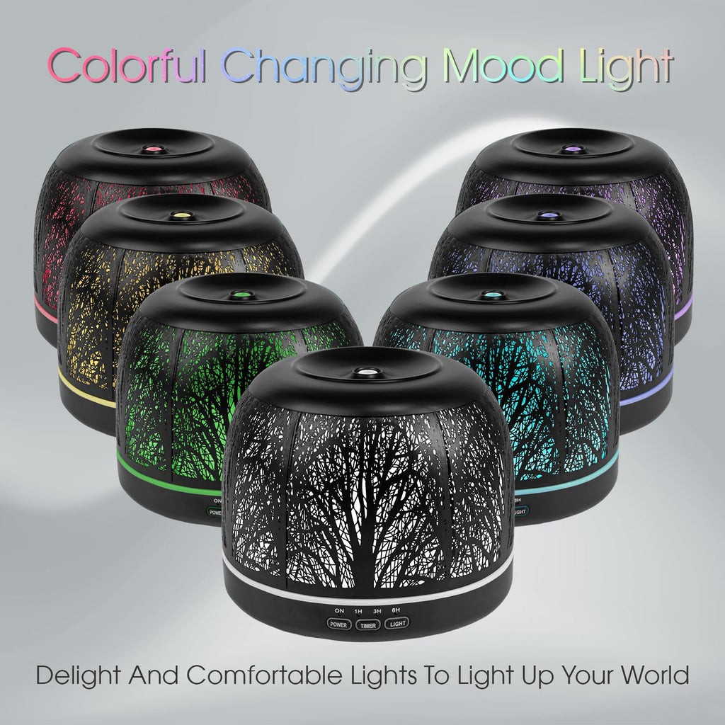500ml Essential Oil Diffuser, Metal Ultrasonic Diffuser