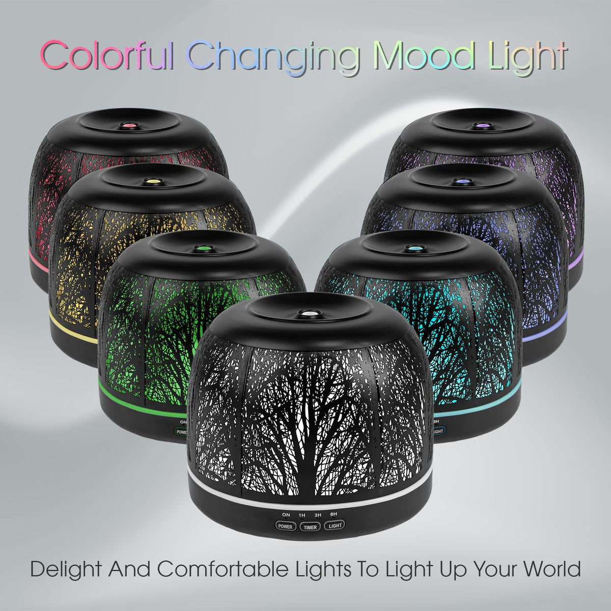 500ml Essential Oil Diffuser, Metal Ultrasonic Diffuser