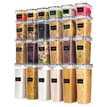 Airtight Food Storage Containers with Lids, 24 pcs, Black