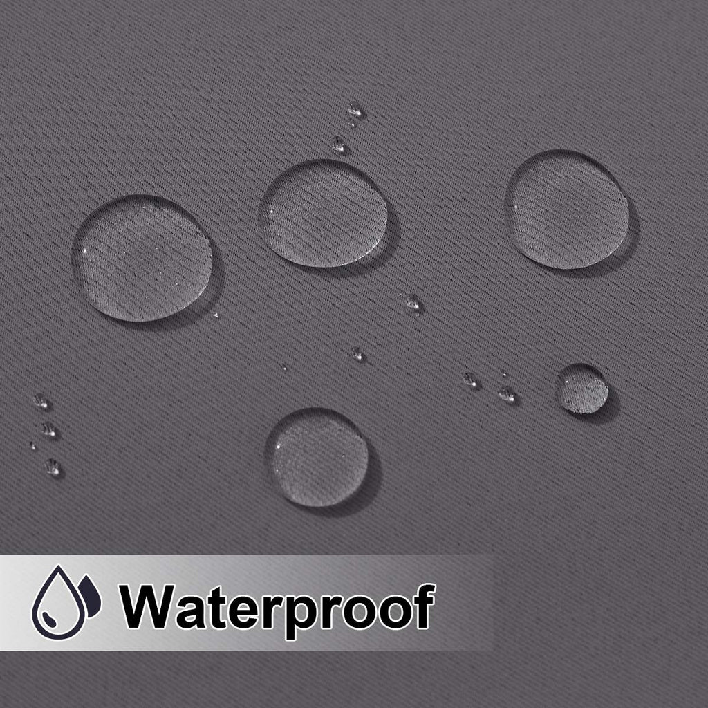 Blackout Outdoor Curtain Waterproof Extra Long 120", Windproof Energy Saving Top and Bottom Rustproof Grommets