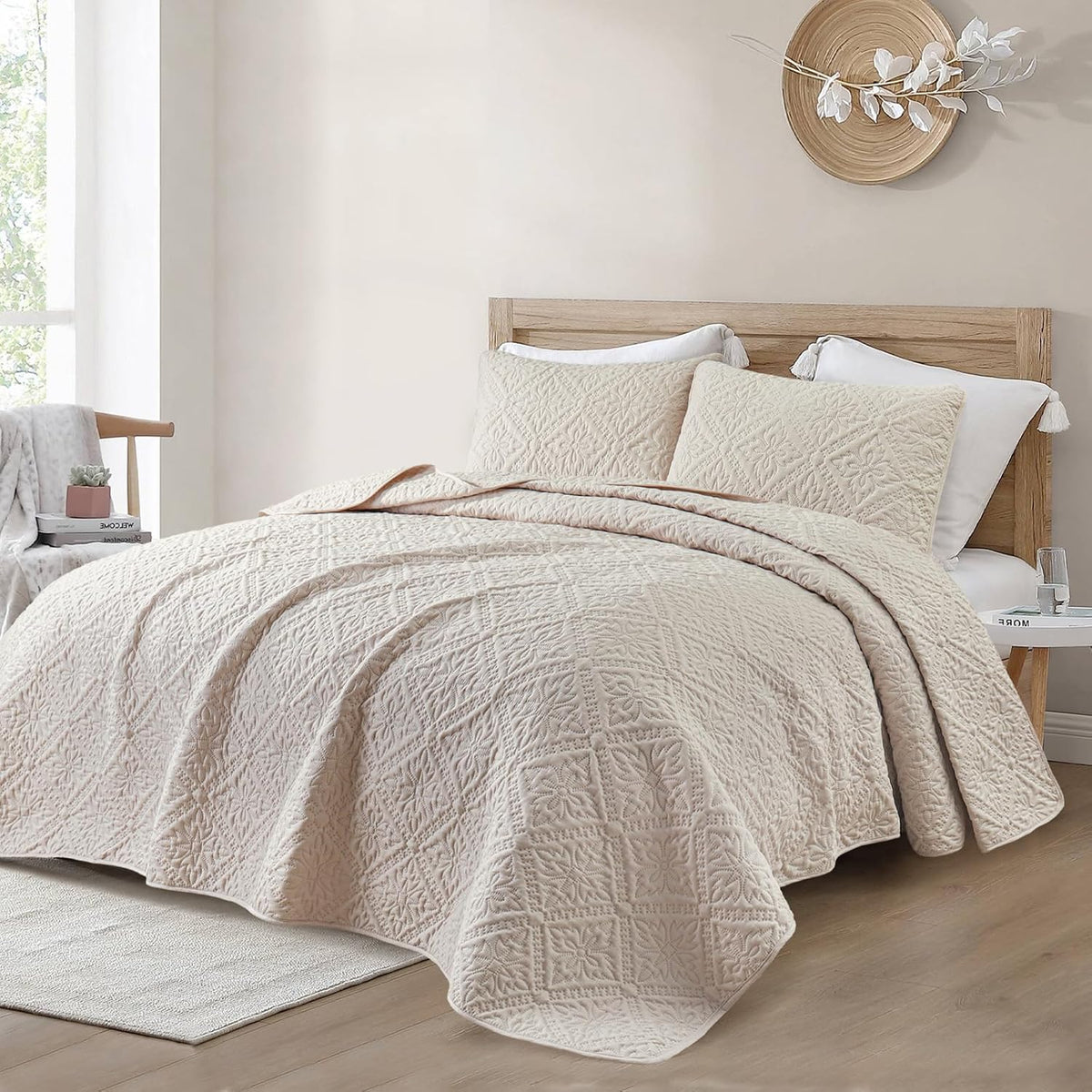 Twin Quilt Set, Brich Beige