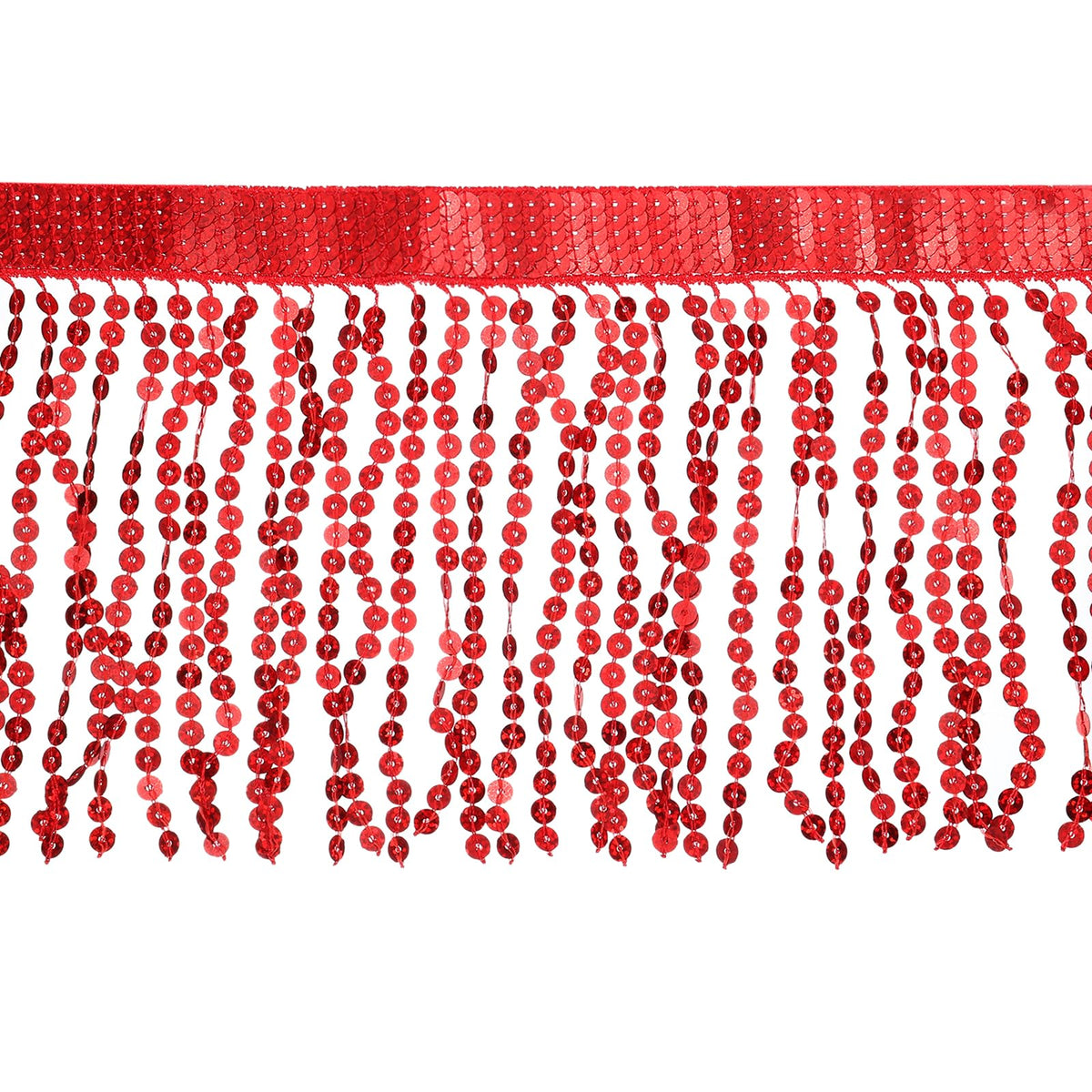 6 Inch Sequins Fringe Trim, Sequins Lace Sparkling Fringe Trim Tassel Ribbon for DIY Latin Dance Dress - 5 Yard