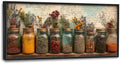 Kitchen Wall Art Spices Herbs Food Wall Decor Large Size Dining Room Canvas Painting Pictures Prints Framed Home