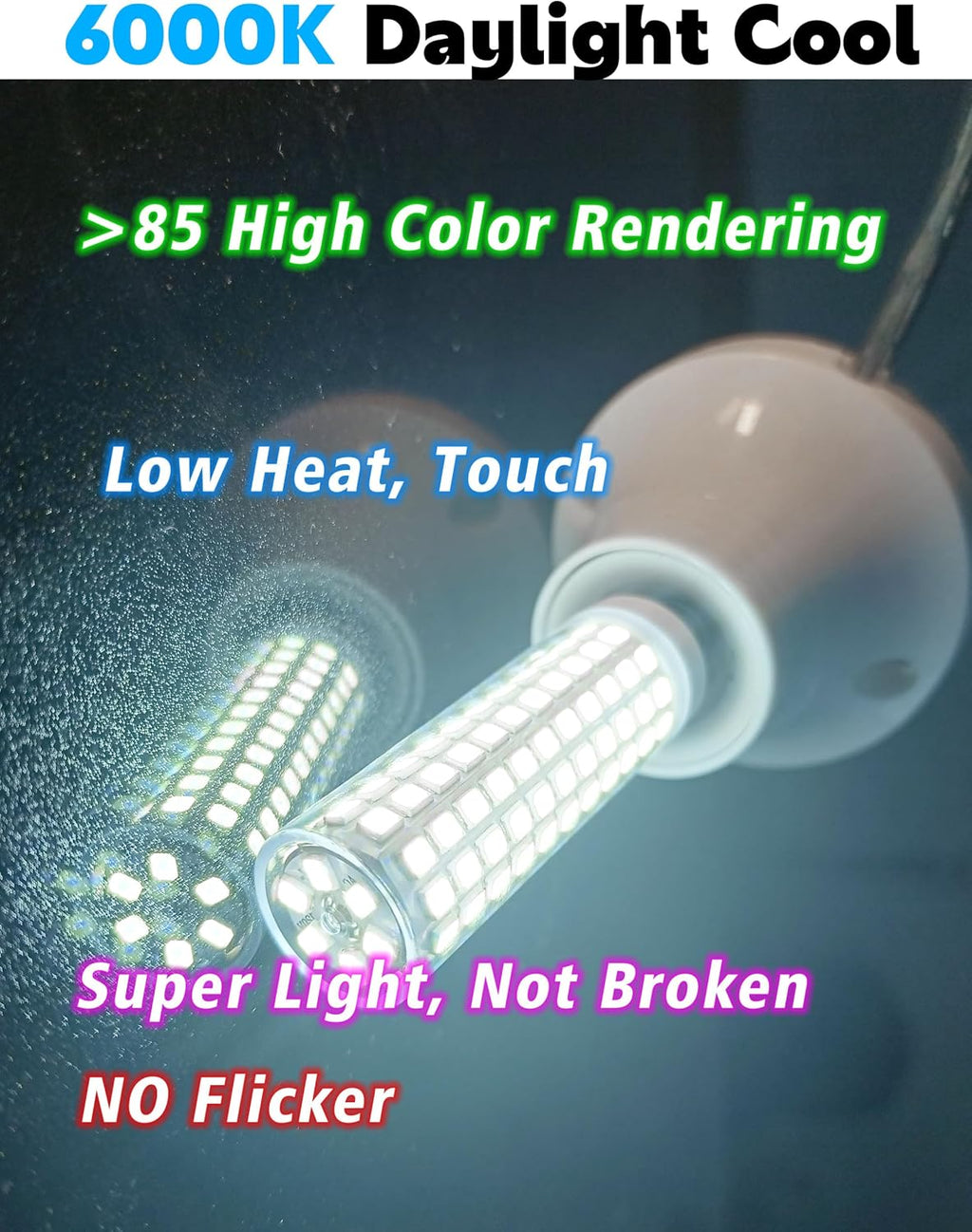 Dimmable JD E11 Led Bulb 10W, 100W Halogen Equivalent, 6000K Daylight White