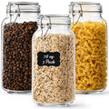78oz Glass Jars with Airtight Lid, 3 Pack Large Glass Storage Jars