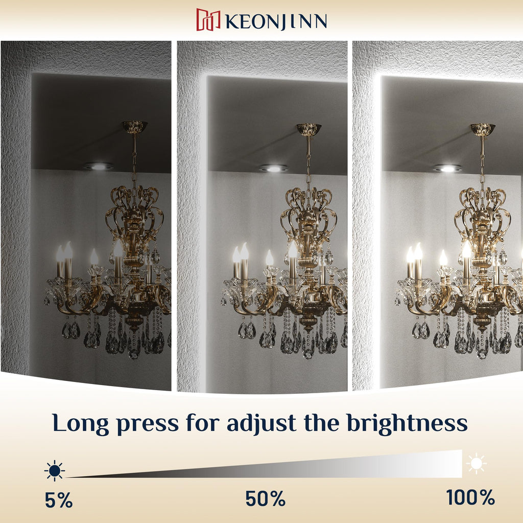 28"x36" LED Bathroom Mirrors with Lights, Backlit Mirror Anti-Fog