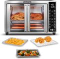 French Door Air Fryer - 25 Qt Large Capacity Convection Oven, Fryfroce 360°, Digital Display with 17 Cooking Presets