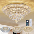 18 Inch Smart Crystal Chandelier with Remote and App Control