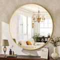 Round Mirror 20 Gold Wall Mounted Circle Mirrors