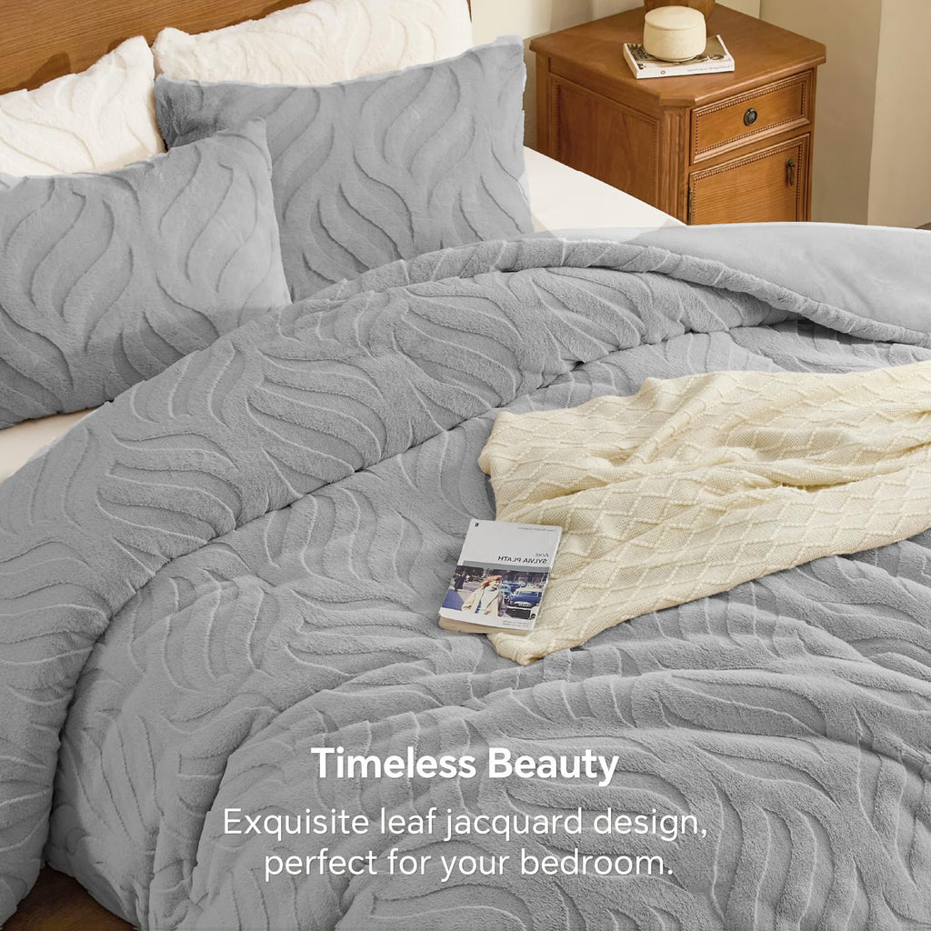 Fluffy Faux Fur Comforter Set, Fuzzy Bedding Set