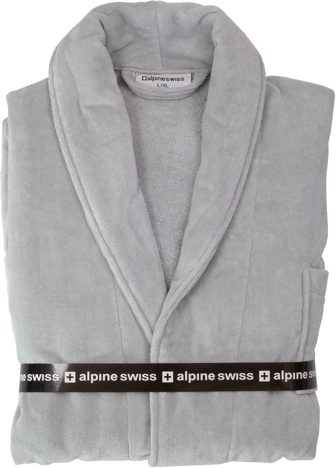 Pure Cotton Mens Terry Cloth Bathrobe Super Absorbent Spa Robe