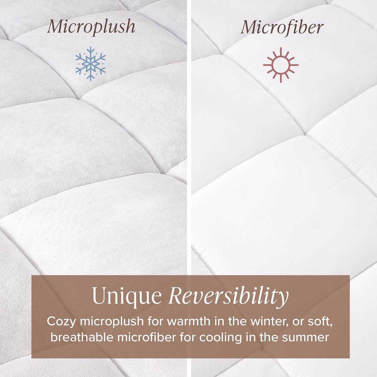 Microplush Reversible Mattress Topper (Full)