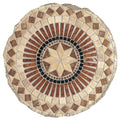 Magnolia Garden 10-Inch Geometric Mosaic Decorative Stepping Stone - Earth Tone Sunburst Resin Garden Walkway Tile