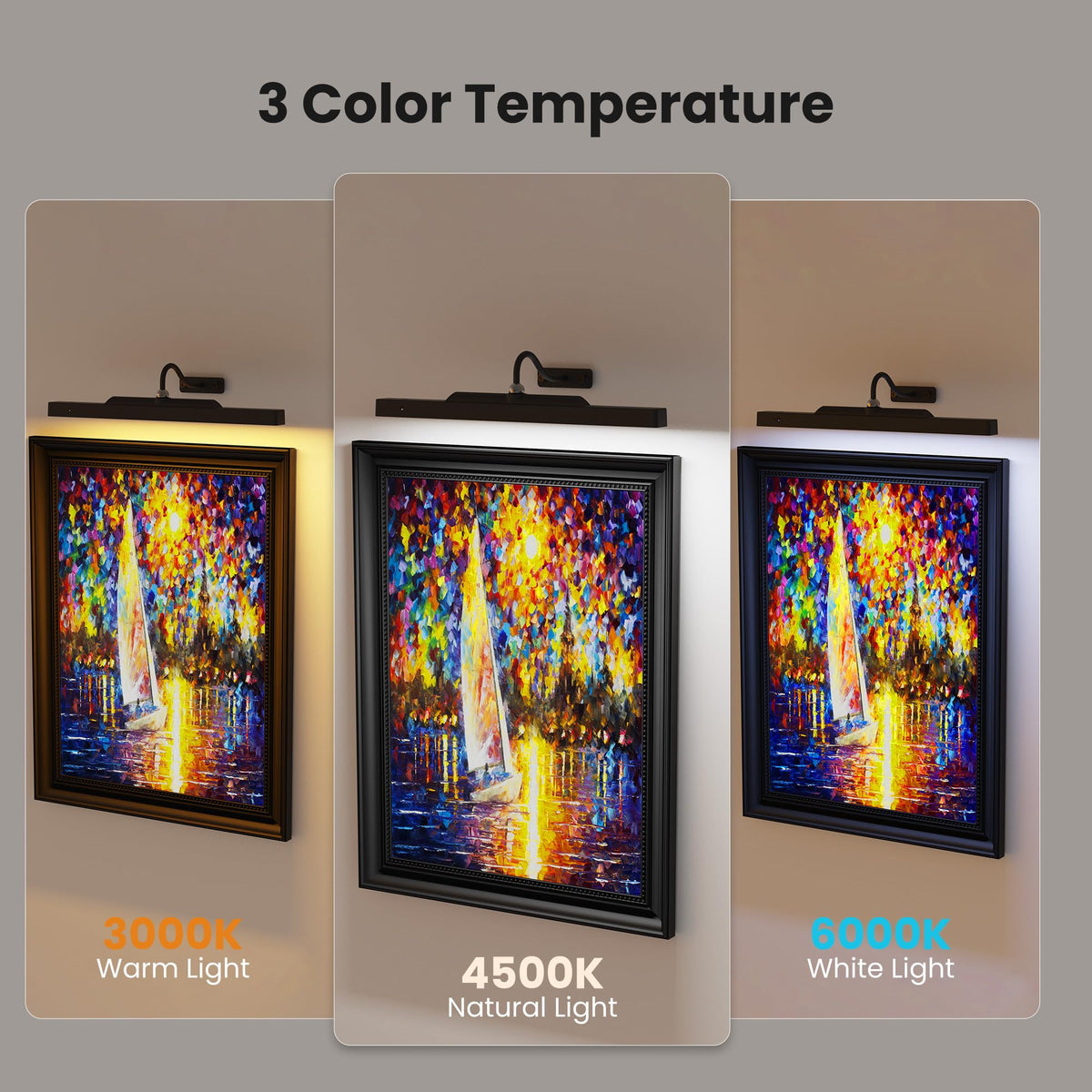 2Pack Picture Light, 13Hrs Lasting Battery Operated Picture Lights for Paintings,16in Remote Control Display Art