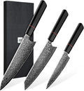 Damascus Knife Set 3 PCS - VG10 Kitchen Knife With Octagonal Handle | VG10 high-carbon steel, Japanese Artisanal