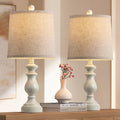 Traditional Table Lamp Set of 2, Rustic Farmhouse Table Lamps Bedroom, 22" Bedside Desk Lamps Vintage Nightstand