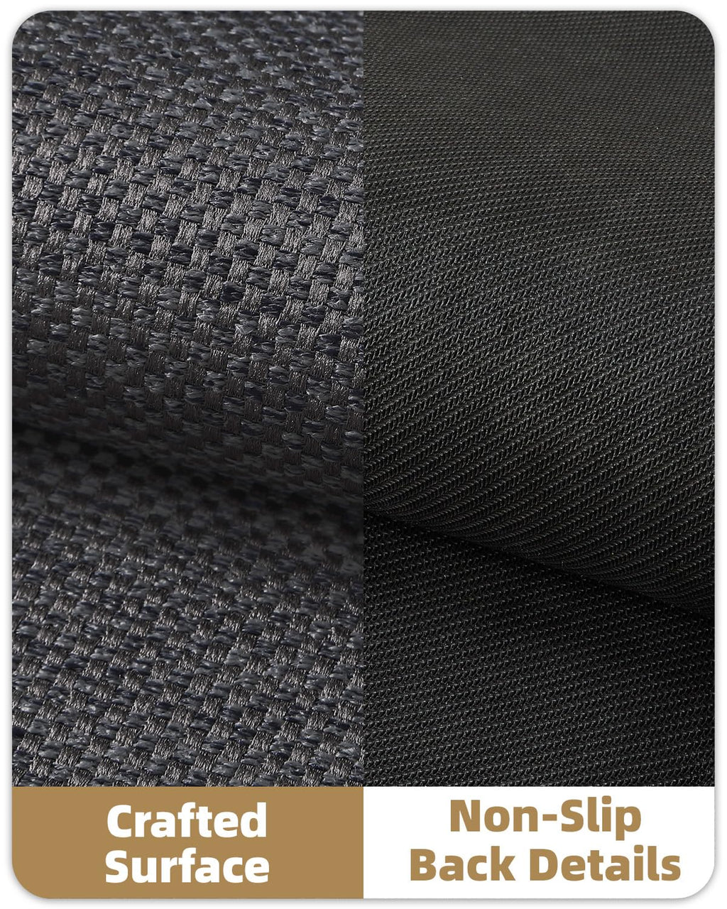 Runner Rug 36"x96" Non Slip Rubber Backing Hallway Rug, Grey