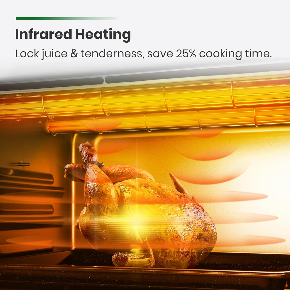 Infrared Heating Air Fryer Toaster Oven, Extra Large Countertop Convection Oven 10-in-1 Combo, 6-Slice Toast, Enamel